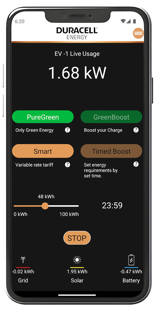 Duracell Energy Home Batterijopslag-app